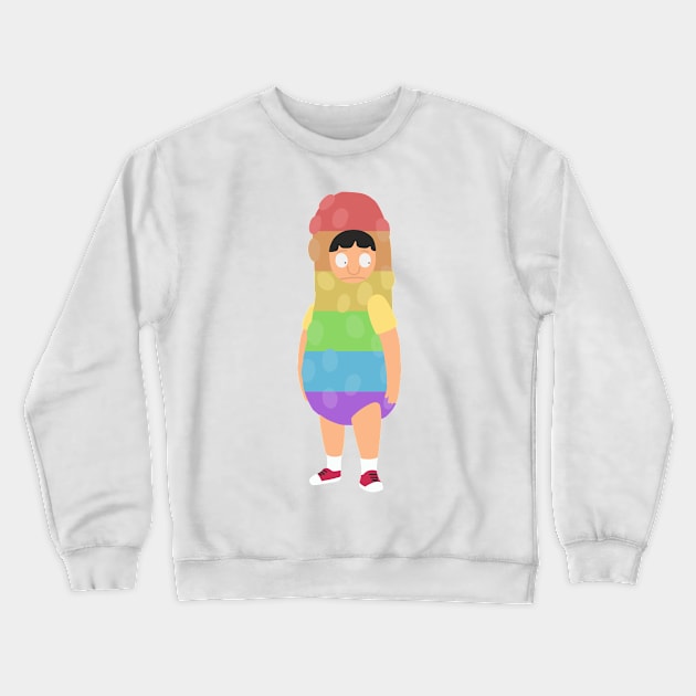 Rainbow Pickle Gene Crewneck Sweatshirt by gray-cat